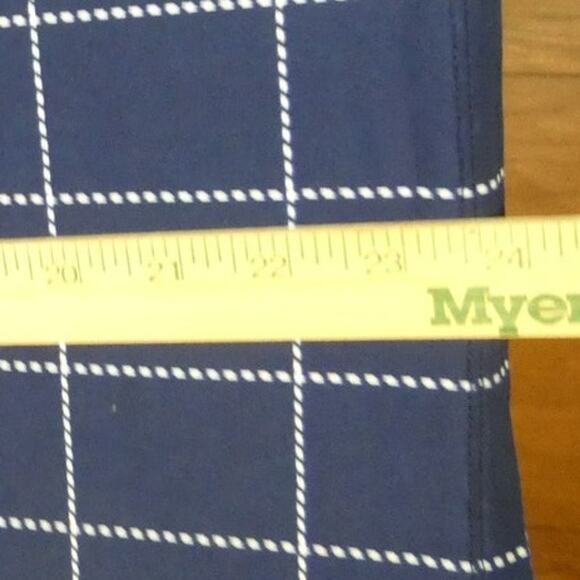 Liz Claiborne Career Women's Tunic Blouse Bell Sleeves Navy Pleated Business - Picture 5 of 8